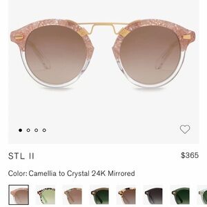 Krewe STL II Camellia to Crystal 24K Mirrored Sunglasses
